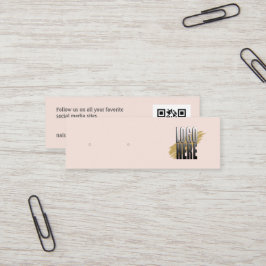 Cartão De Visita Mini Tela simples de escurecimento do logotipo com códi