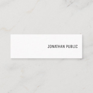 Cartão De Visita Mini Tendência Minimalista Elegante Moderna e Modelo Si