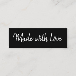 Cartão De Visita Mini Tendência moderna, negra e branca, feita à mão