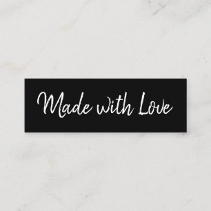 Cartão De Visita Mini Tendência moderna, negra e branca, feita à mão