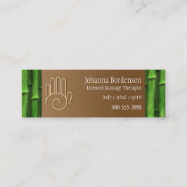 Cartão De Visita Mini Terapia de bambu fresca da massagem