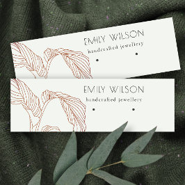 Cartão De Visita Mini Terracotta Palm Leaf Sketch Study Earring Display