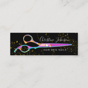 Cartão De Visita Mini tesoura colorida