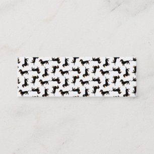 Cartão De Visita Mini Teste padrão bonito do Dachshund