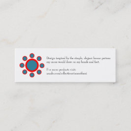 Cartão De Visita Mini teste padrão elegante simples do henna