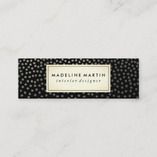 Cartão De Visita Mini Teste padrão salpicado chique