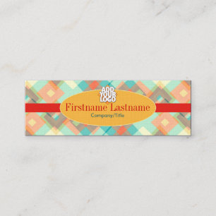 Cartão De Visita Mini Têxtil Diamante Retro Mini