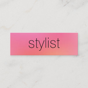 Cartão De Visita Mini Texto chique minimalista fundo misturado