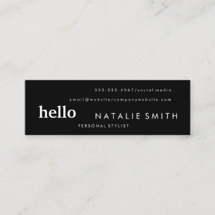 Cartão De Visita Mini Texto Misto