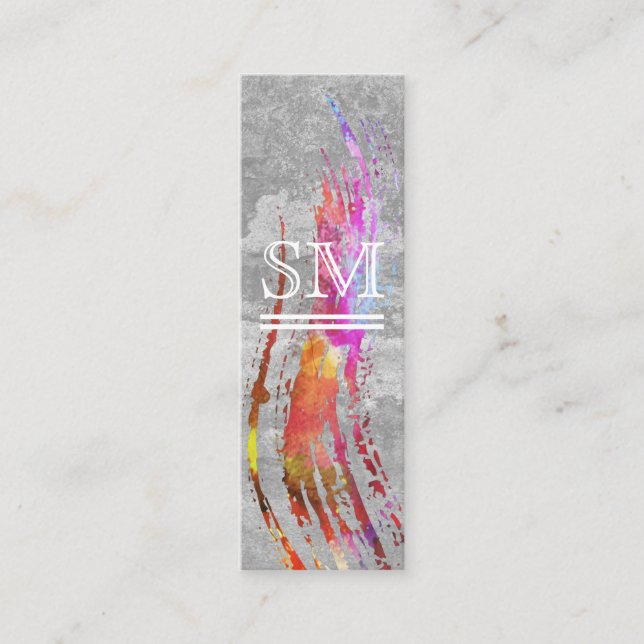 Cartão De Visita Mini Textura Bruta Contemporânea (Frente)