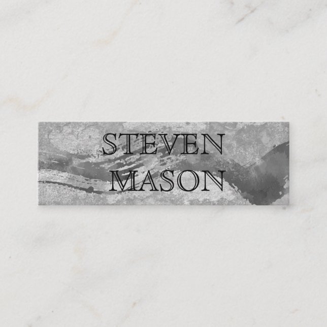 Cartão De Visita Mini Textura Chic Contemporânea (Frente)