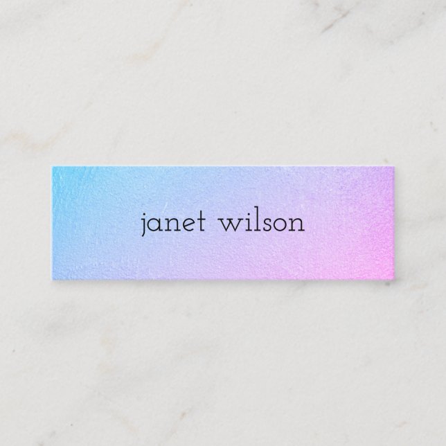 Cartão De Visita Mini textura chic minimalista simples (Frente)