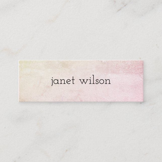 Cartão De Visita Mini textura chic minimalista simples (Frente)