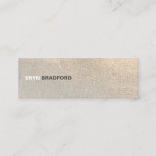 Cartão De Visita Mini Textura Dourada moderna e minimalista profissional