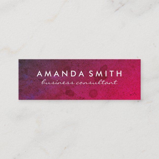 Cartão De Visita Mini Textura em negrito brilhante (Frente)