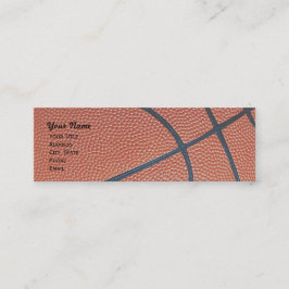 Cartão De Visita Mini _textured_r do basquetebol, w, rede da aro de b