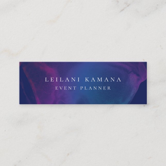 Cartão De Visita Mini Tinta Moderna - Azul (Frente)