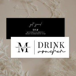 Cartão De Visita Mini Tíquete de Bar de Evento de Negócios de Bebida Cor