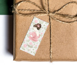 Cartão De Visita Mini Tolerável - Indicador de Vintagem Floral de Jane A