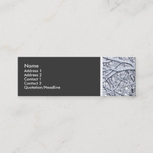 Cartão De Visita Mini Tom de Textura - Ramificações de Neve