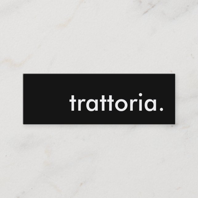 Cartão De Visita Mini trattoria. (Frente)