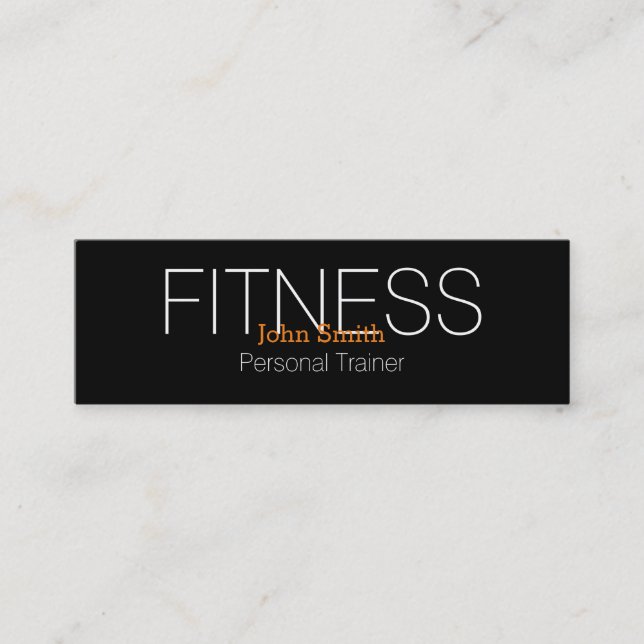 Cartão De Visita Mini Treinador de Malhações Pessoal Elegante Moderno (Frente)
