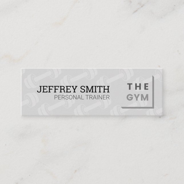 Cartão De Visita Mini Treinador pessoal | Instrutor de Malhação (Frente)