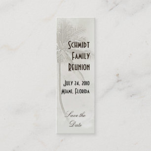 Cartão De Visita Mini Tropical Salvar a data (taupe)