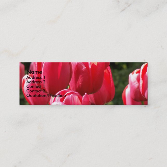 Cartão De Visita Mini Tulipas (Frente)