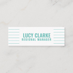 Cartão De Visita Mini Twitter personalizado "Turquoise Strips"