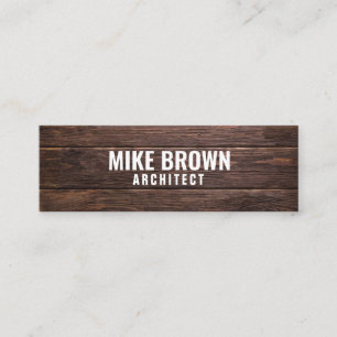 Cartão De Visita Mini Twitter personalizado "Wooden Panels"