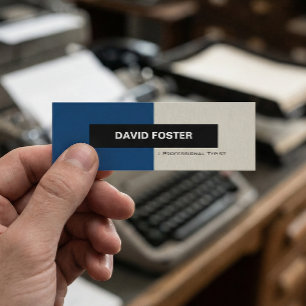 Cartão De Visita Mini Typist Profissional - Na moda Elegante simples