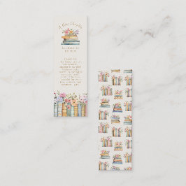 Cartão De Visita Mini Um Novo Capítulo Favorito do Livro de Flores Selva