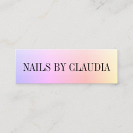 Cartão De Visita Mini unhas holográficas do pintinho Elegante