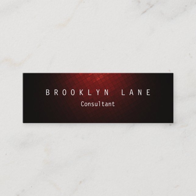 Cartão De Visita Mini Único Slim Vermelho Comum Simples (Frente)