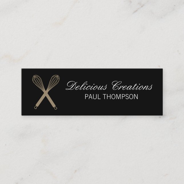 Cartão De Visita Mini Variação de uísque (magenta) | Mestre culinário (Frente)