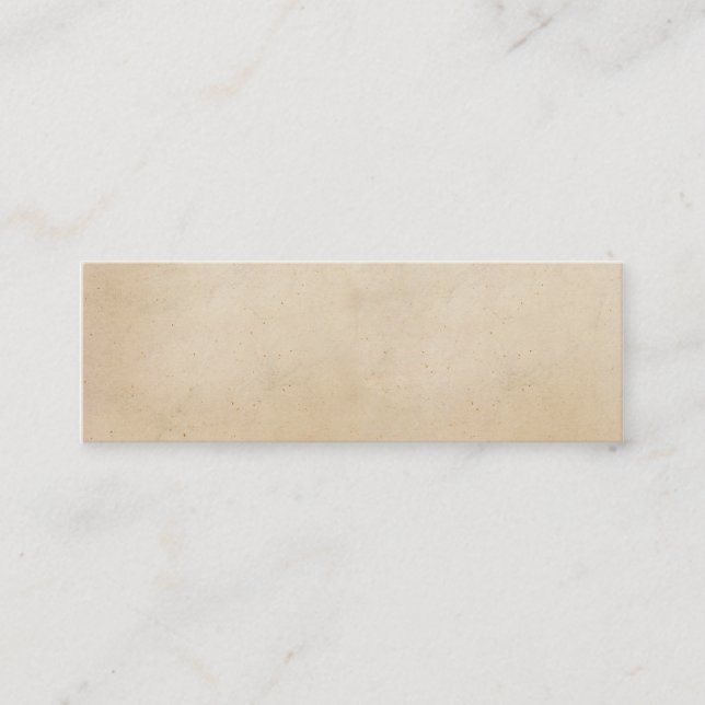 Cartão De Visita Mini Vazio antigo de papel do modelo do pergaminho do (Frente)