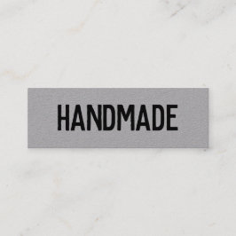 Cartão De Visita Mini Vendedor de presentes feitos à mão de cinza modern