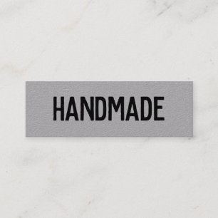 Cartão De Visita Mini Vendedor handmade cinzento moderno rústico dos
