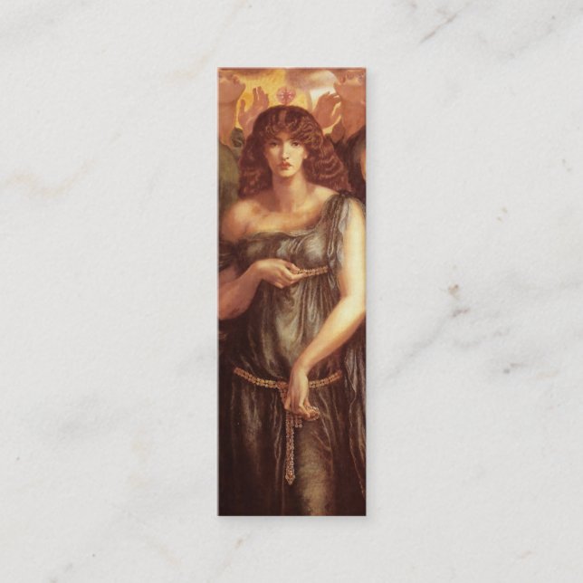 Cartão De Visita Mini Venus Astarte Bookmark por Dante Gabriel Rossetti (Frente)