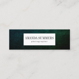 Cartão De Visita Mini Verde de Distância