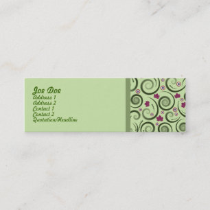 Cartão De Visita Mini Verde Elegante
