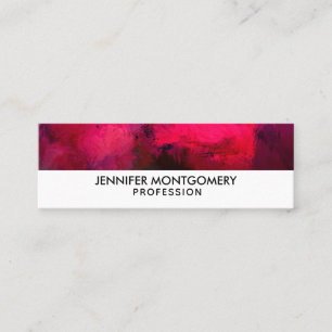 Cartão De Visita Mini Vermelho escuro e roxo, preto e Abstrato moderno