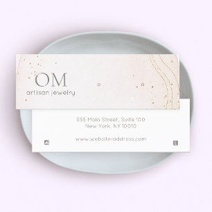 Cartão De Visita Mini Vetor de Vestígio de Aquarela de Abstrato Suave B