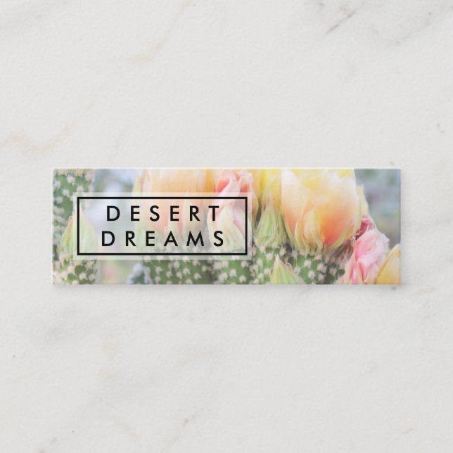 Cartão De Visita Mini Viagem de Foto do Jardim do Deserto Amarelo (Frente)