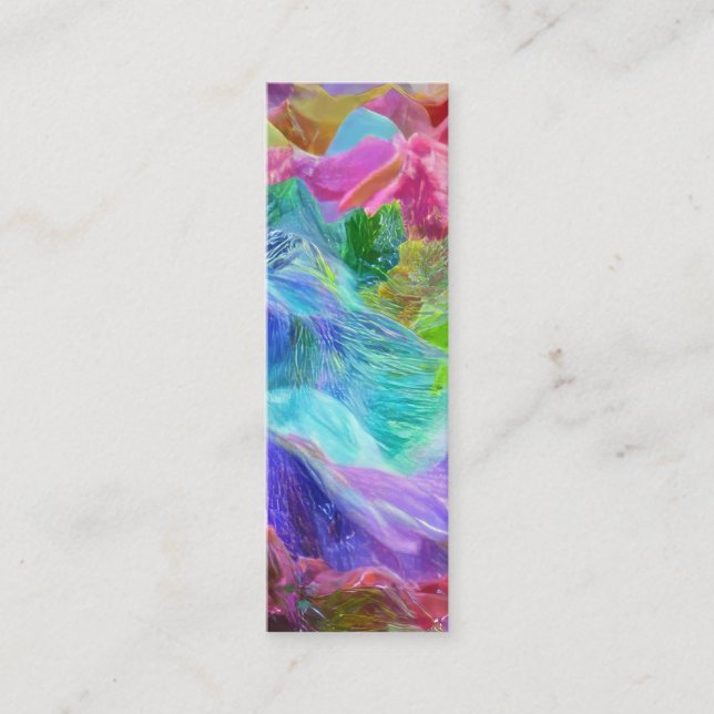 Cartão De Visita Mini Vibrant Crystal Mountain Abstrato (Frente)