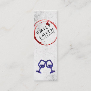 Cartão De Visita Mini Vidro Elegante Russo  Toast  Mancha de vinho