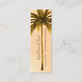 Cartão De Visita Mini Vintage Palm Terracotta Tropical Elegante
