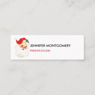 Cartão De Visita Mini Vintage Retro Jolly Old Papai Noel Natal