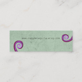 Cartão De Visita Mini Vintagem de quadro espiral